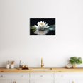 thumbnail image 4 of ZHONGYUTONG Zen Picture Wall Decor White Lotus Flower Bloom in Water Canvas Art Prints (12"x18"), 4 of 6