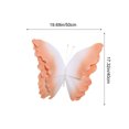 thumbnail image 3 of Plastic Butterfly Veils Flower Window Decor, 3D Lifelike Multi-Color DIY, Versatile Decoration for Weddings Festive Parties Outdoor Courtyard Background Wall Garden Romantic Gift Favors, 3 of 6