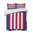 thumbnail image 2 of Quilts Twin XL Size, 4th of July Soft Comforter Bedding Set for Bed, Red White Stripes Star Blue Independence Day Lightweight Quilted Bedspread with Pillow Cover(2 Pieces) for All Season, 68x98 Inch, 2 of 6