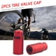 thumbnail image 2 of Sywqhk 2 tapas de válvula de neumático Presta para bicicleta, tapa de válvula de bicicleta de aleación de aluminio (rojo) Sywqhk Alta Calidad, 2 of 4