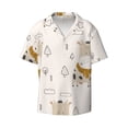 thumbnail image 5 of PAYOHTO Cute Cow Pattern Mens Hawaiian Casual Short-sleeved Shirt Tropical Summer Beach Button Down Shirts, 5 of 7