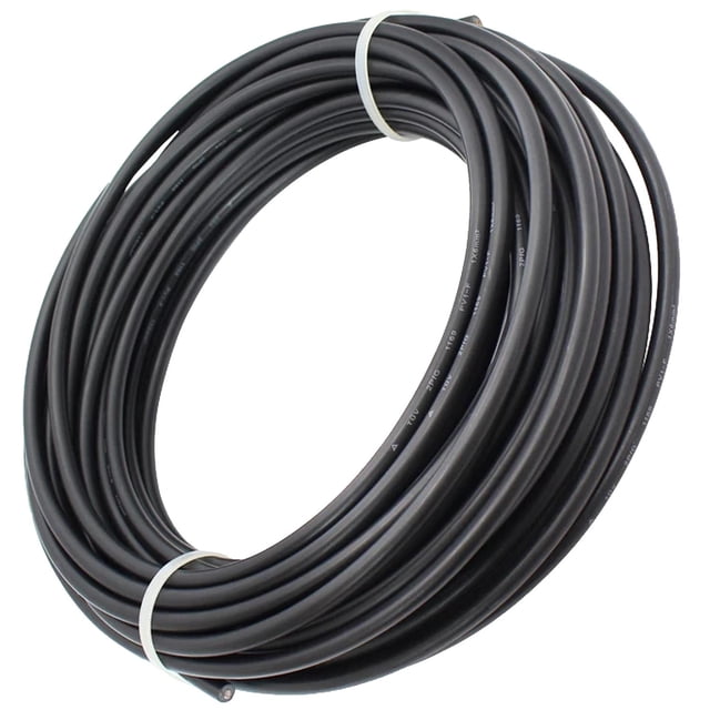 Cable solar 6mm negro SolexBlack6 1Pza 1m C.10 6mm Negro Cable Fotovoltaico.