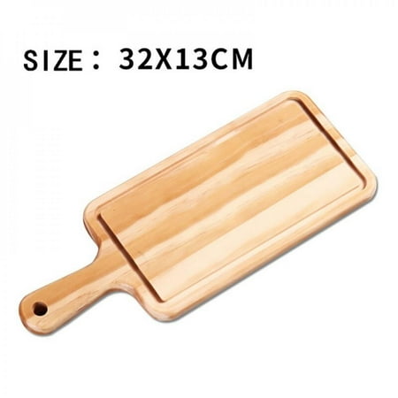 

MEROTABLE Wood Chopping Blocks Reusable Rectangle Cutting Board Bread Cheese Sushi And Pizza Tray Wooden Fruit Cutting Board