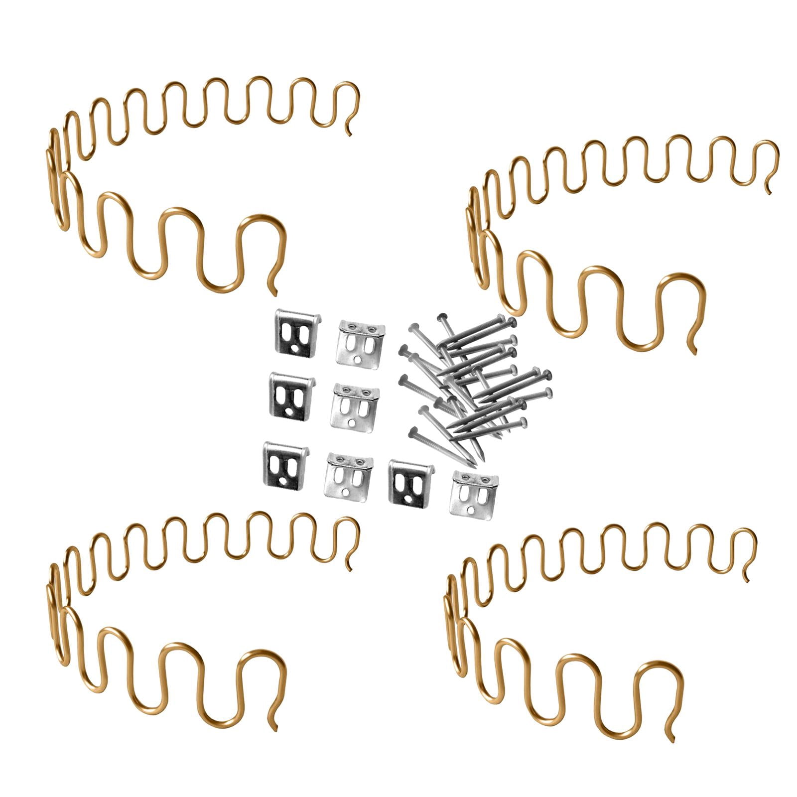 Kit 4 Ressorts Canapé 55cm - Ressorts Zigzag Avec Clips Et Clous - Réparation Meubles Rembourrés