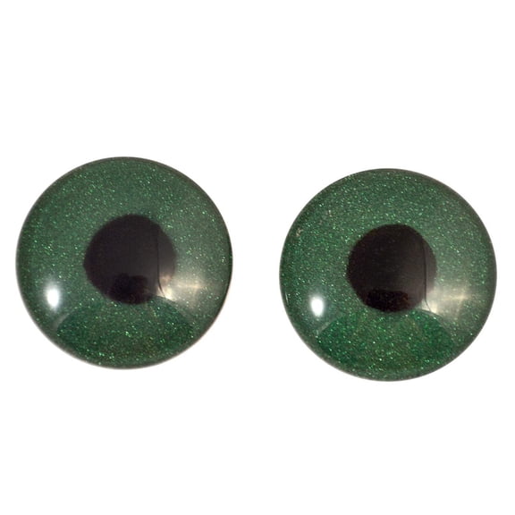 Green Glitter Sparkling Glass Eyes