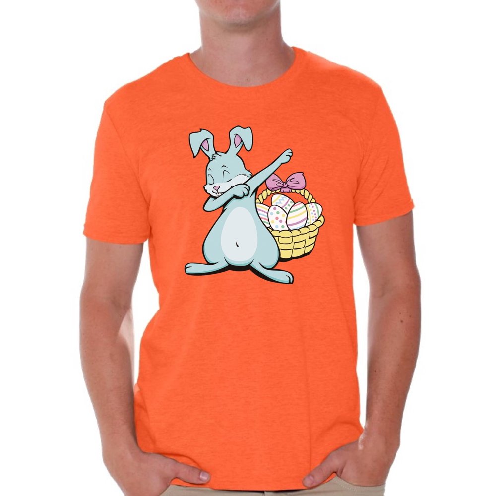 Awkward Styles Awkward Styles Dabbing Easter Bunny Shirt for Men