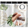 thumbnail image 2 of Monstera Stall Shower Curtain, Green Plant Leaves Botanical Small Dorm Bathroom Curtain, Tropical Plant Narrow Shower Curtain for Bathroom Set with 6 Hooks, 36Wx72L, 2 of 6