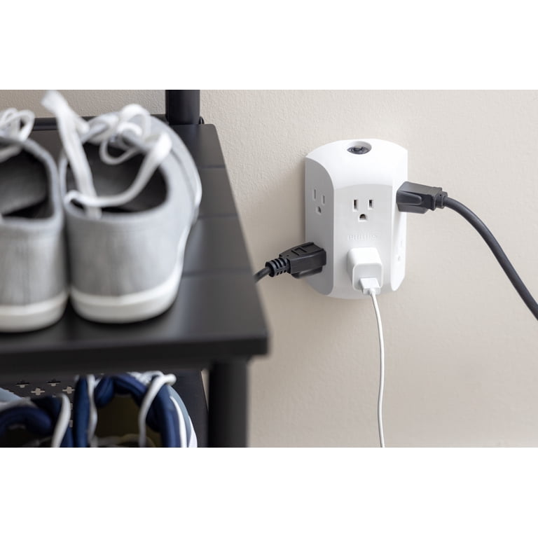 6-Outlet Wall Tap, Resettable Circuit Breaker photo 7