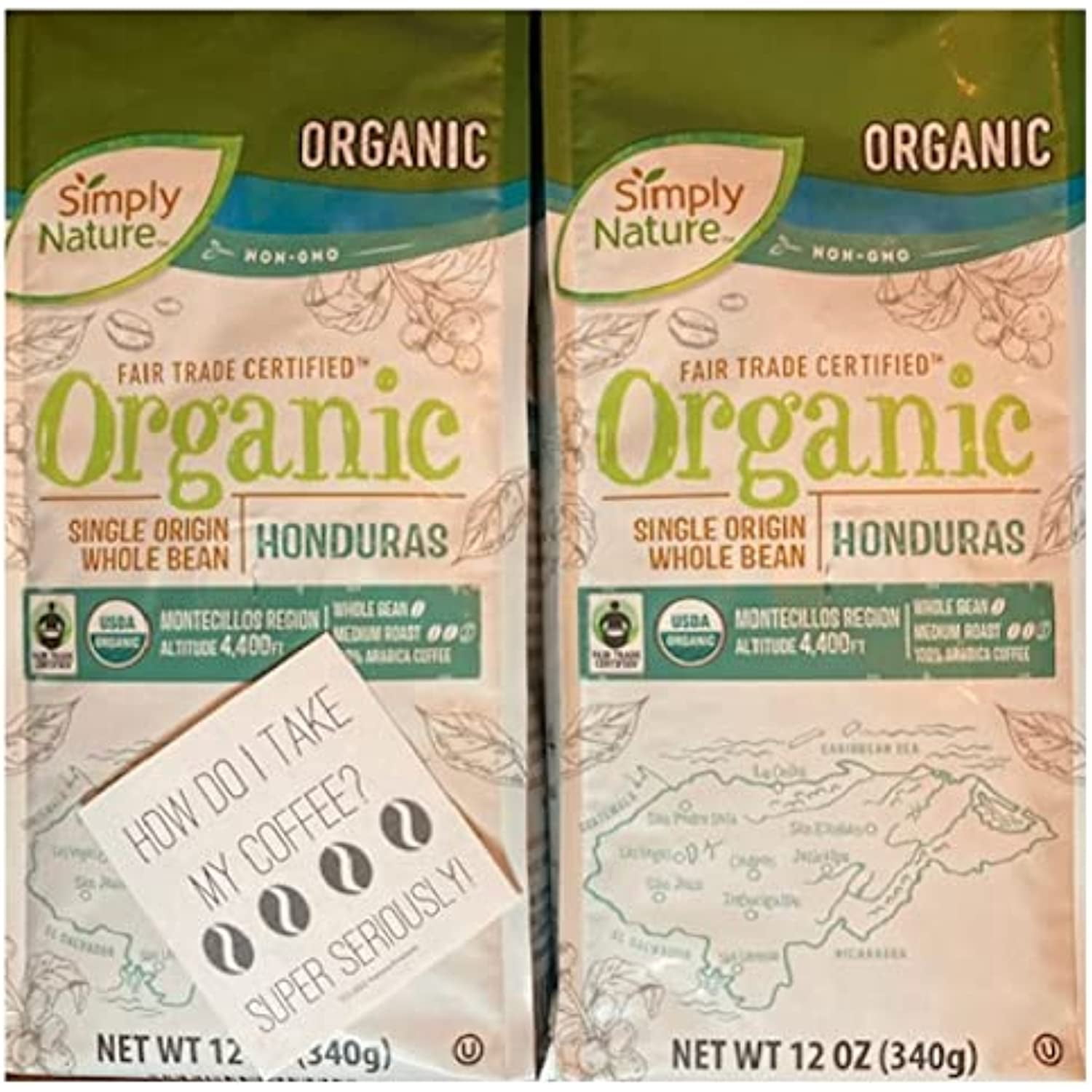 Coffee Fair Trade Coffee Beans From Honduras (Set Of 2