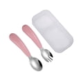 thumbnail image 2 of Stainless Steel Kids Tableware Set Spoon Fork Cartoon Car Shape Compartment Design Baby Bowl Cutlery for Kitchen Pink Fork Spoon/Box, 2 of 7