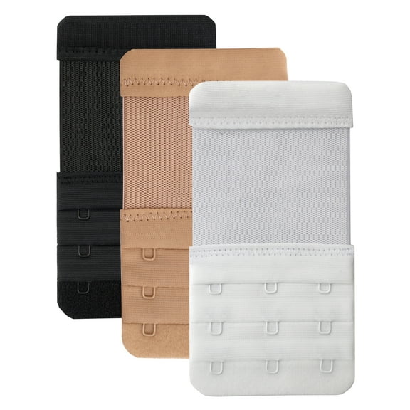 Women's Bra Extender 3 Hook ,Stretchy Soft and Comfortable Bra Strap Extension