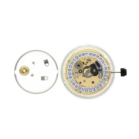 GENUINE FOR ETA 2824-2 AUTOMATIC WATCH MOVEMENT 25 JEWEL DATE @3 GOLD NEW SWISS MADE