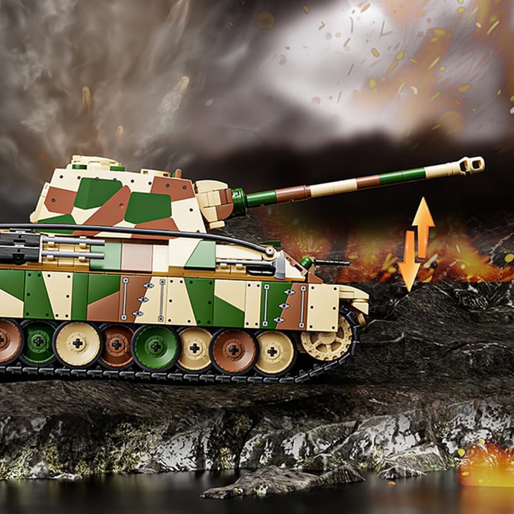 GZBrick Panzer Medium G-Type Tank Building Sets WW2 Military Toy for Adults Boy Compatible with Lego 1962PCS