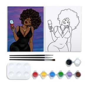 Canvas Painting Kit Pre Drawn Stretched Canvas for Adults DIY Sip