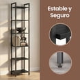 thumbnail image 4 of VASAGLE Librería de 6 Niveles, Biblioteca, Estantería para Oficina, Salón, Dormitorio, 30 x 40 x 186 cm, Industrial, Negro Ébano y Negro Tinta, 4 of 9