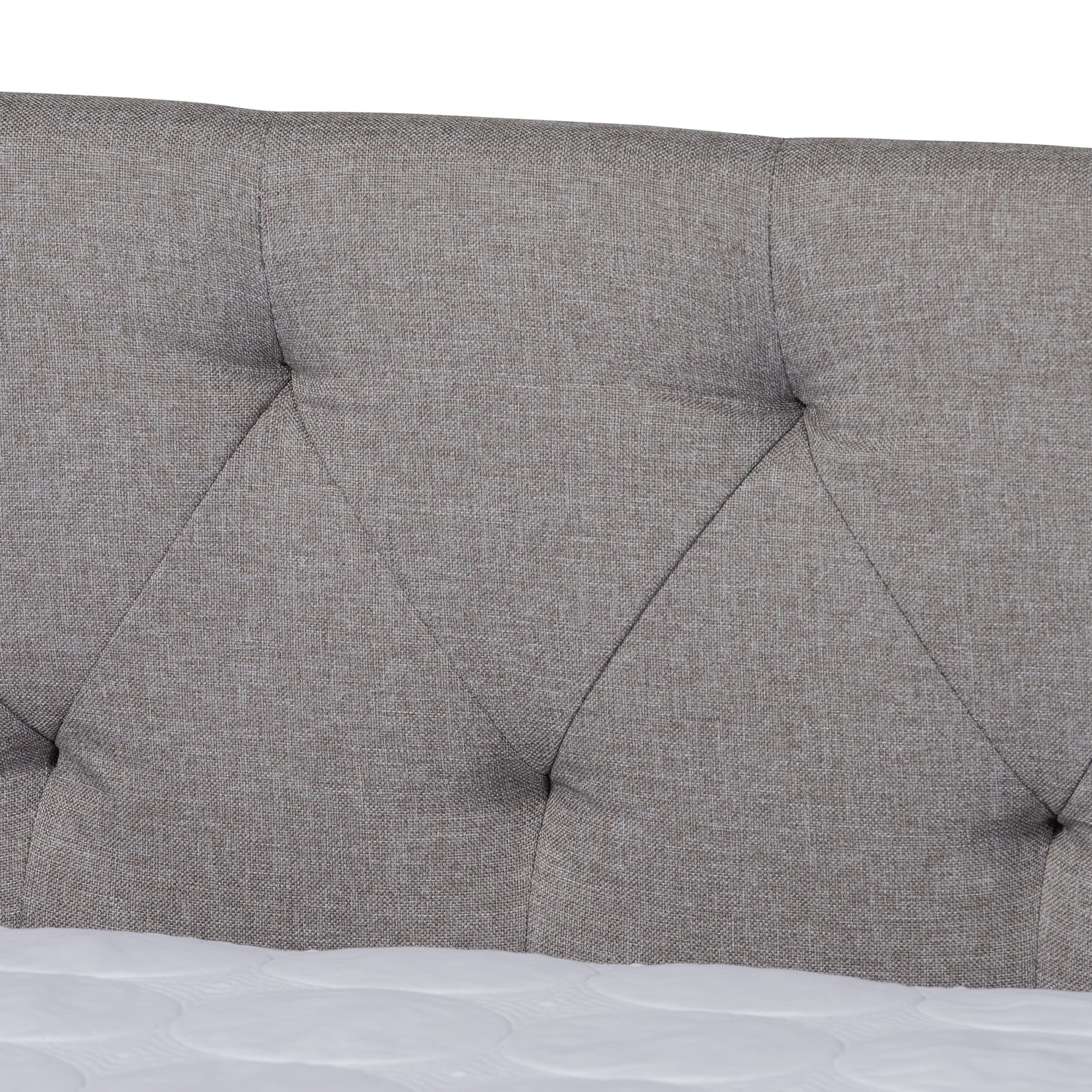 Baxton Studio Haylie Modern and Contemporary Light Gray Fabric Upholstered Queen Size Daybed with Roll-Out Trundle Bed