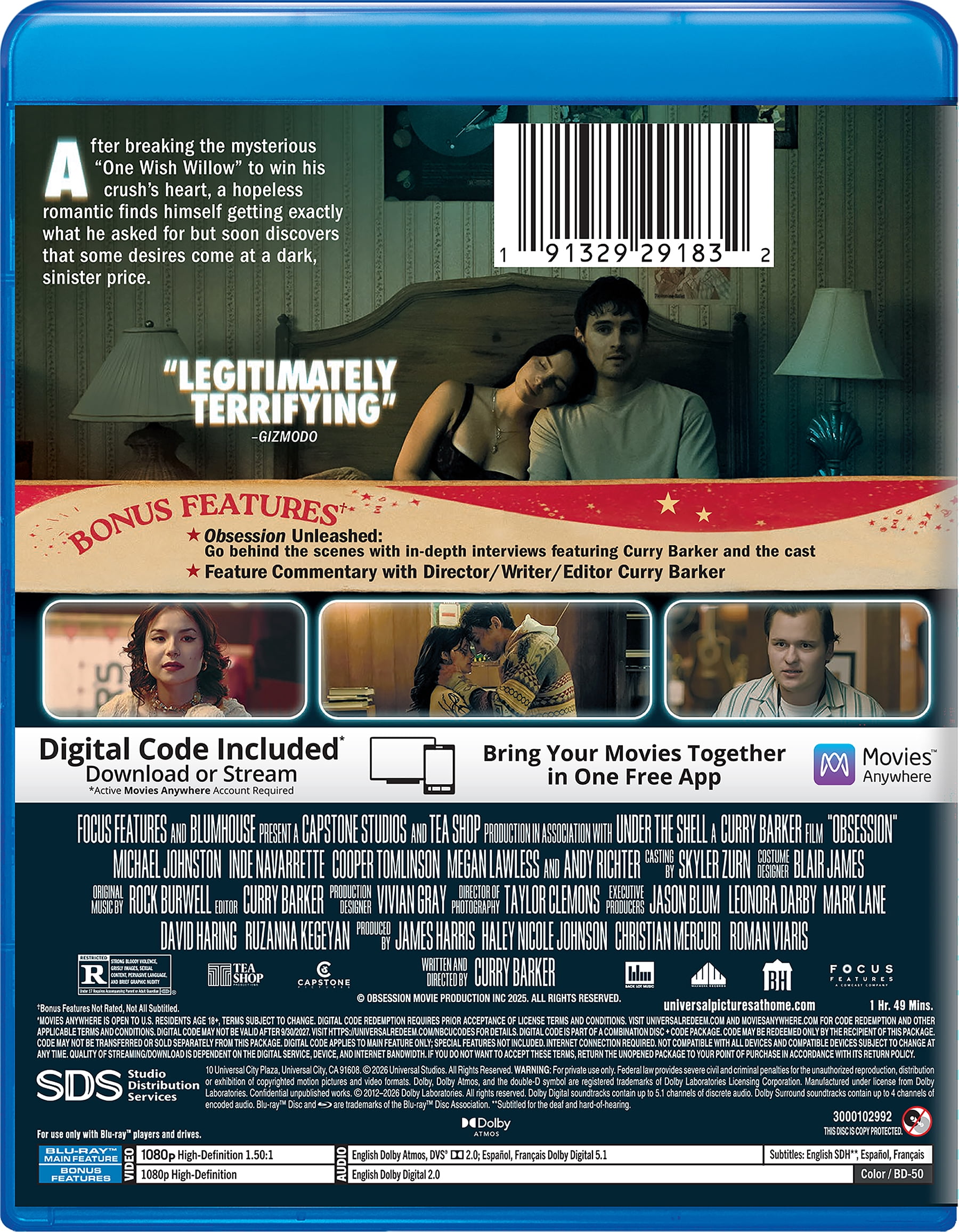 Obsession (2026) (Blu-ray + Digital Copy), Horror, Universal