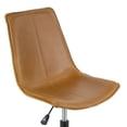 thumbnail image 5 of Amery Light Brown Faux Leather Adjustable Height Swivel Office Chair with Wheel Base, 5 of 6