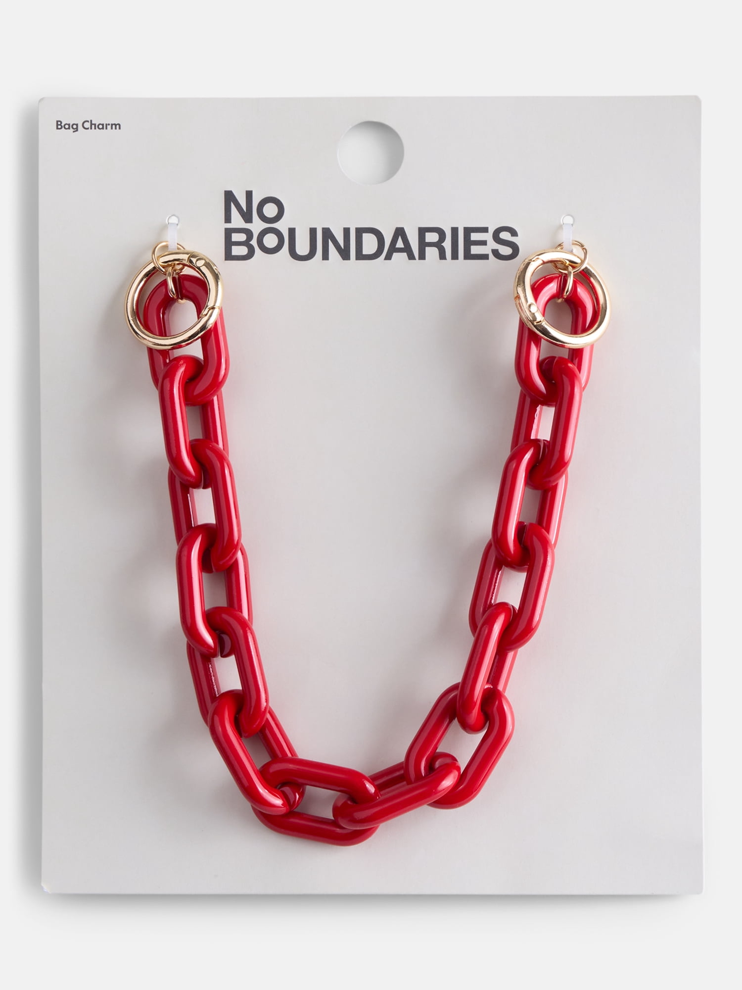 No Boundaries Women’s Game Day Chain Swag Charm, Red