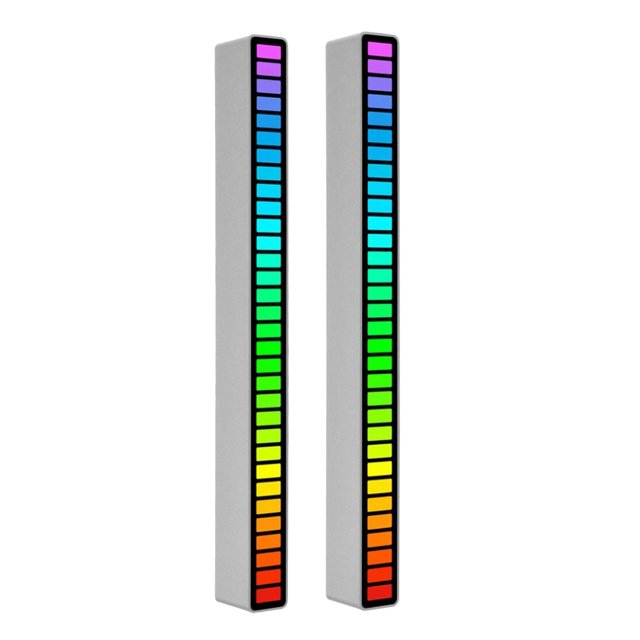 2 piezas de Control de voz, luz de Color, música, bricolaje, reacondicionamiento de coche, luz Led de ambiente