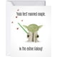 Yoda Drôle Carte de Mariage / Star Wars Félicitations Fiançailles Carte de Voeux – image 1 sur 2