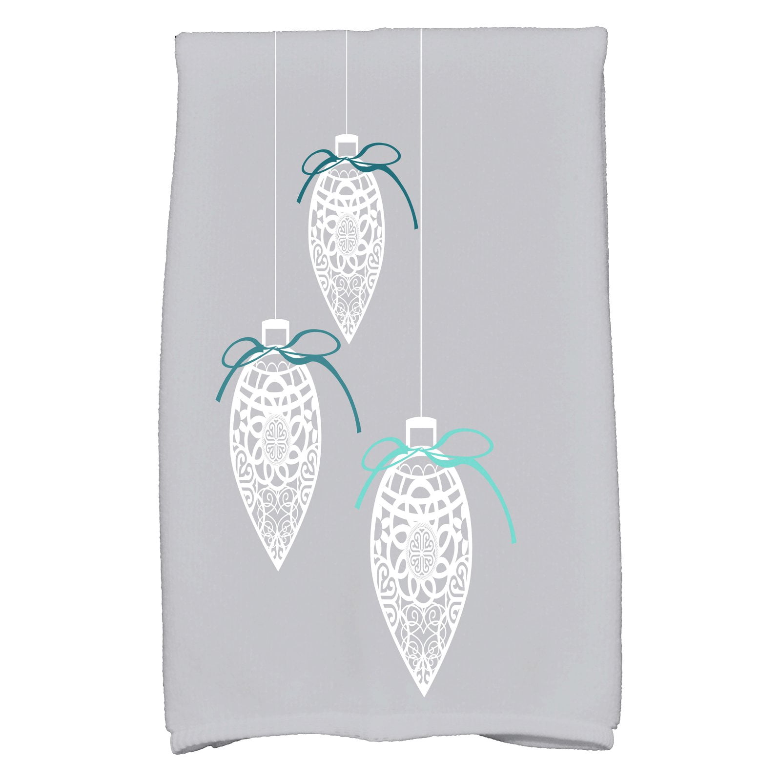 Simply Daisy 18" x 30" Filagree Ornaments Holiday Geometric Print Kitchen Towel