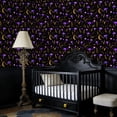thumbnail image 4 of Magic Peel and Stick Wallpaper Magical Fantasy Purple Mushrooms Golden Ferns Wall Mural 23.6in x 9.8ft Self Adhesive Removable Wall Paper Renter Friendly Wallpaper for Kids Bedroom Living Room, 4 of 8