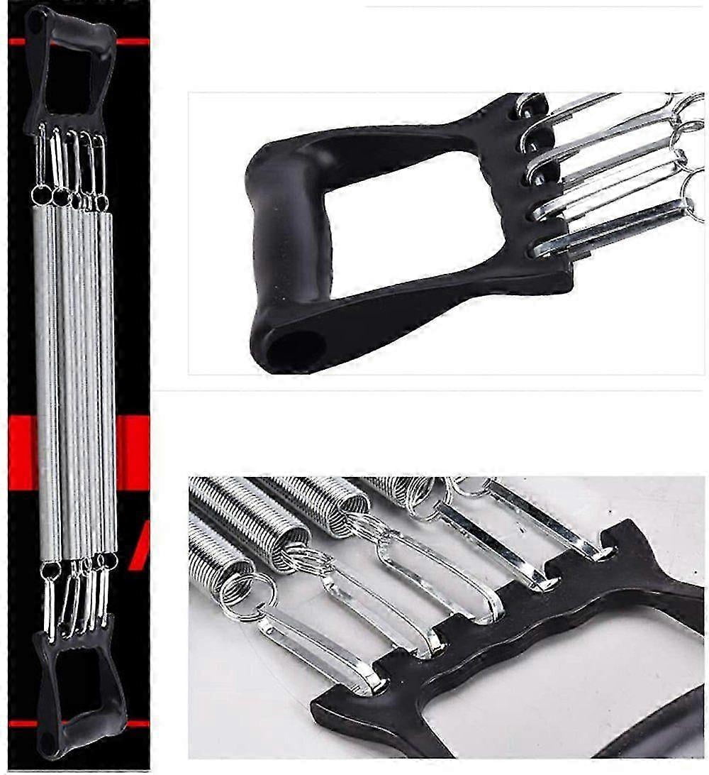 2025 New Professional Expander in Black, Arm and Chest Expander with Detachable Steel Springs, 5-Way Adjustable Design for Versatile Workout