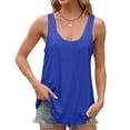 thumbnail image 6 of WTXUE Tank Tops Sleeveless, Round Neck Women's Casual Camisole Top Solid | Casual for Women Blue S, 6 of 9
