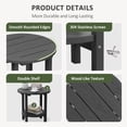thumbnail image 2 of SERWALL Round Outdoor Side Table, All Weather Use Double Layer Patio Side Table, HDPE Adirondack End Table for Patio, Garden, Deck - Gray, 2 of 7