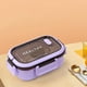 thumbnail image 5 of Fiambrera portátil de plástico para bento | Recipiente ligero para comidas de 1200 ml y 2 compartimentos | Impermeable con caja integrada de cubiertos y curados | Gran capacidad, diseño de hebilla, 5 of 6
