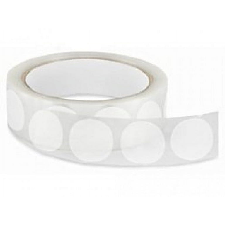 Super Gloss Clear Retail Package/Envelope Seals 1 inch Round Circle Wafer Seal Labels 1,000 per Roll