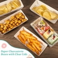thumbnail image 4 of 50 Pack Charcuterie Boxes with Clear Lids, Paper Charcuterie Box, Disposable Sandwich Boxes, Rectangle To Go Food Containers, White Bakery Boxes for Desserts Strawberries Sushi Cookies, 4 of 7