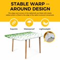 thumbnail image 4 of St. Patrick's Day Table Cloths for 6 Foot Rectangle Tables, Spring Lucky Shamrocks Rustic Leaves Patio Waterproof Elastic Fitted Tablecloths, Washable Rectangular Table Cover for Camping, 4 of 8