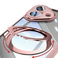 thumbnail image 6 of ShellTech for iPhone 16 Case 360° Rotatable Stand Magnetic Ring[Compatible with MagSafe]  Military Drop Protection, Secure Grip, TPU Bumper Slim Cover with Kickstand,Pink, 6 of 11