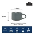 thumbnail image 2 of Wazee Matte 4.75" and 22 oz Oversized Mug, Set of 6, Charcoal Gray, 2 of 5