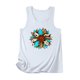 thumbnail image 1 of Blusa sin mangas con cuello redondo y estampado de girasol para mujer Fridja  gh3841, 1 of 4