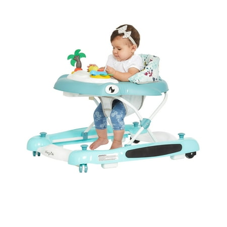 UPC: 0811048037893 | Dream on Me 2-in-1 Aloha Fun Activity Baby Walker in Blue Easy to Fold and Store