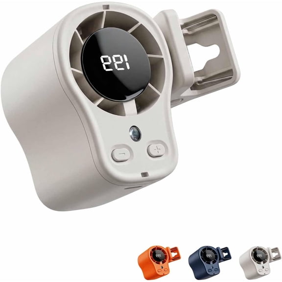 Portable AC for Cars Without AC, 12V Electric Clip On Air Conditioner Fan | Rechargeable Battery Cooling System with LED Display, 199 Speeds, 360° Rotation for Truck, Golf Cart, Camping (White)