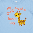 thumbnail image 4 of Inktastic My Great Grandma Loves Me- Cute Giraffe Boys or Girls Baby T-Shirt, 4 of 5