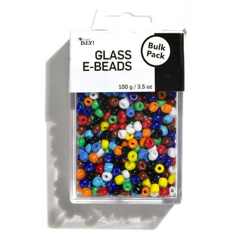 Cousin DIY Multi-Color Glass E-Bead Bulk Pack, Model 65027224, 100g, 1000+  Pc, Colorful Unisex Beads for Adults
