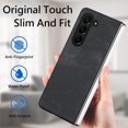 thumbnail image 5 of ELEHOLD for Samsung Galaxy Z Fold5 Leather Case with Screen Protector, Vintage Premium PU Leather Case Shockproof Anti-Scratches Skin-Friendly Cover for Samsung Galaxy Z Fold5, Black, 5 of 11