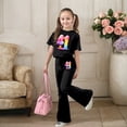 thumbnail image 2 of Childrens Outfits Stylish Flared Pants Top Comfy To Fashion Boys and Girls Outfits,Black,Size 8 -9 Years, 2 of 5