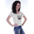 thumbnail image 2 of Moomaya T-shirt à Manches Courtes pour Femmes avec Col Rond, Patch à Paillettes, Coupe Décontractée - CI, 2 of 7