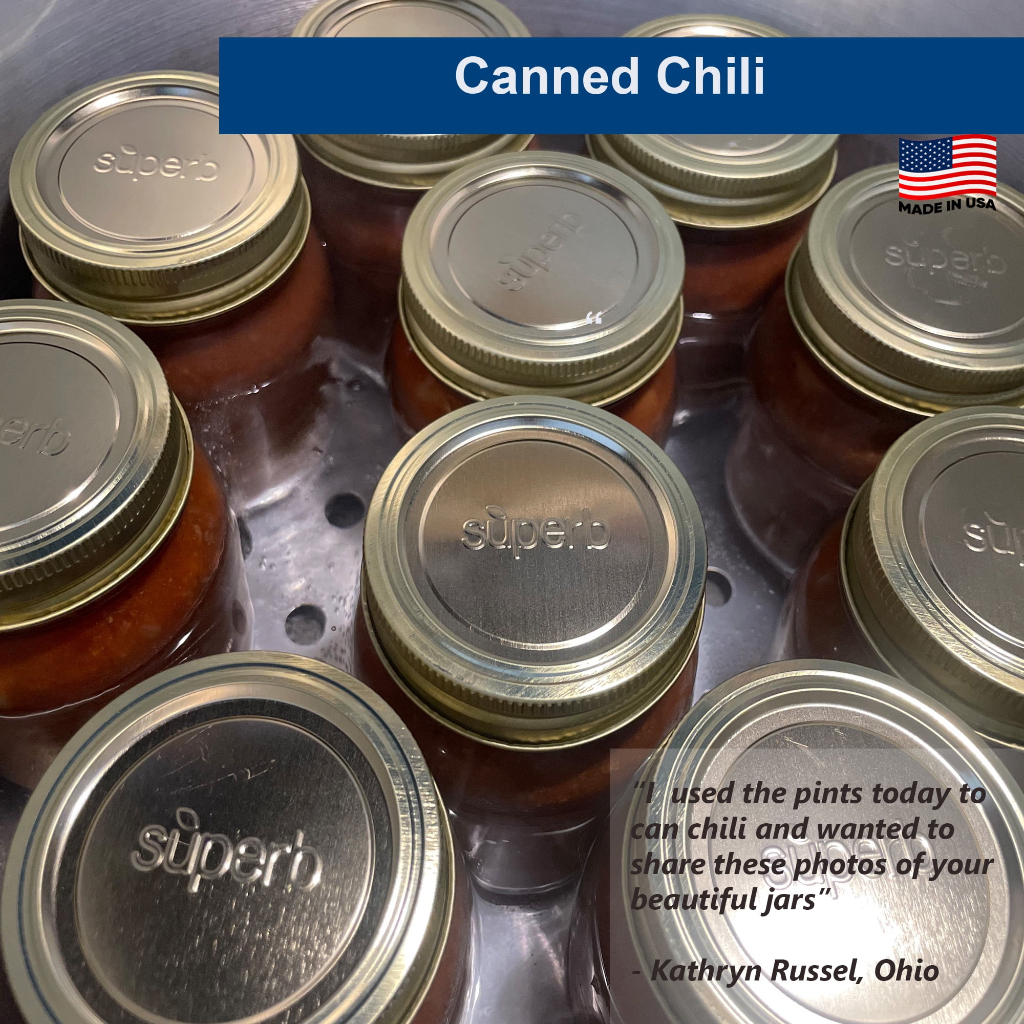 (4 pack) Superb 12-Pack Canning Jar Lids - Regular Mouth, One-Piece Replacement Mason Jar Lids for Canning and Preserving, Fits All Brands Regular Mouth Mason Jars