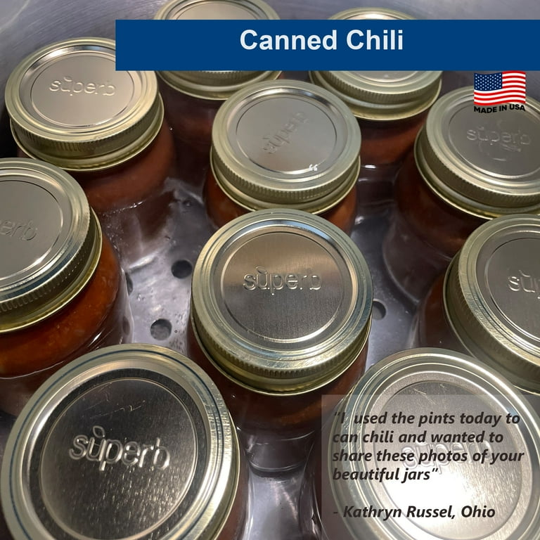 Superb Regular Mouth Mason Jars - 12 Pint Jars With Lids & Bands, Made In USA For Canning & Storage