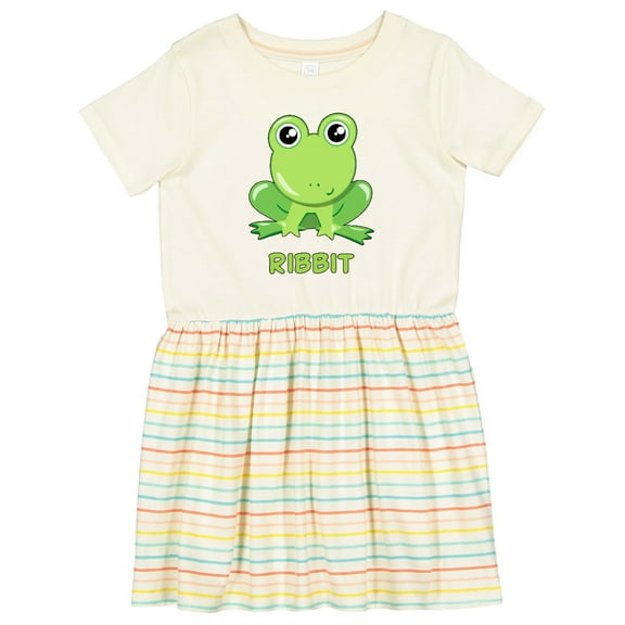 Inktastic Ribbit Cute Green Frog Girls Toddler Dress