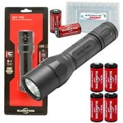 Surefire G2X Pro 600 Lumen Dual-Outputs LED Flashlight with 4 Extra CR123A Batteries and Alliance Gadget Battery Case (Black)