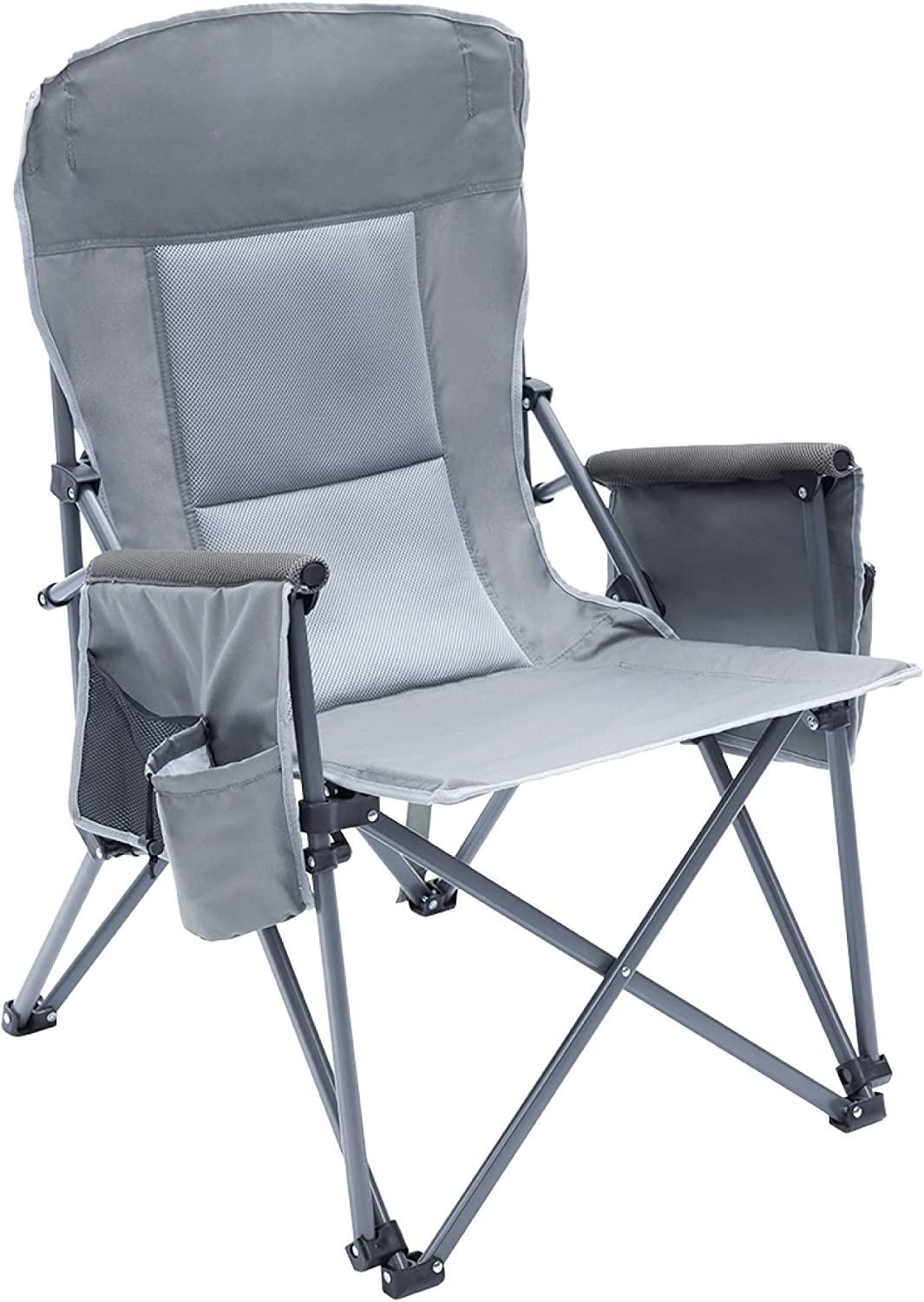 Heavy Duty Portable Folding Camping Chair for Adults with Comfy Padded