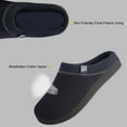 thumbnail image 4 of FamilyFairy Men's Memory Foam House Slippers Warm Slip-On Bedroom Shoes, 4 of 6